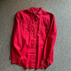 Roper Red Button-Up women Shirt